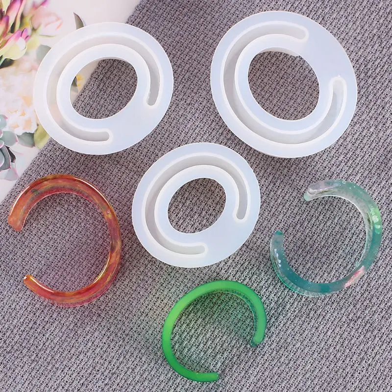 

6 Sizes DIY Wide Acrylic Bracelet Silicone Molds Kit Open Cuff Bracelet Bangle Resin Casting Mould Jewelry Making Tools