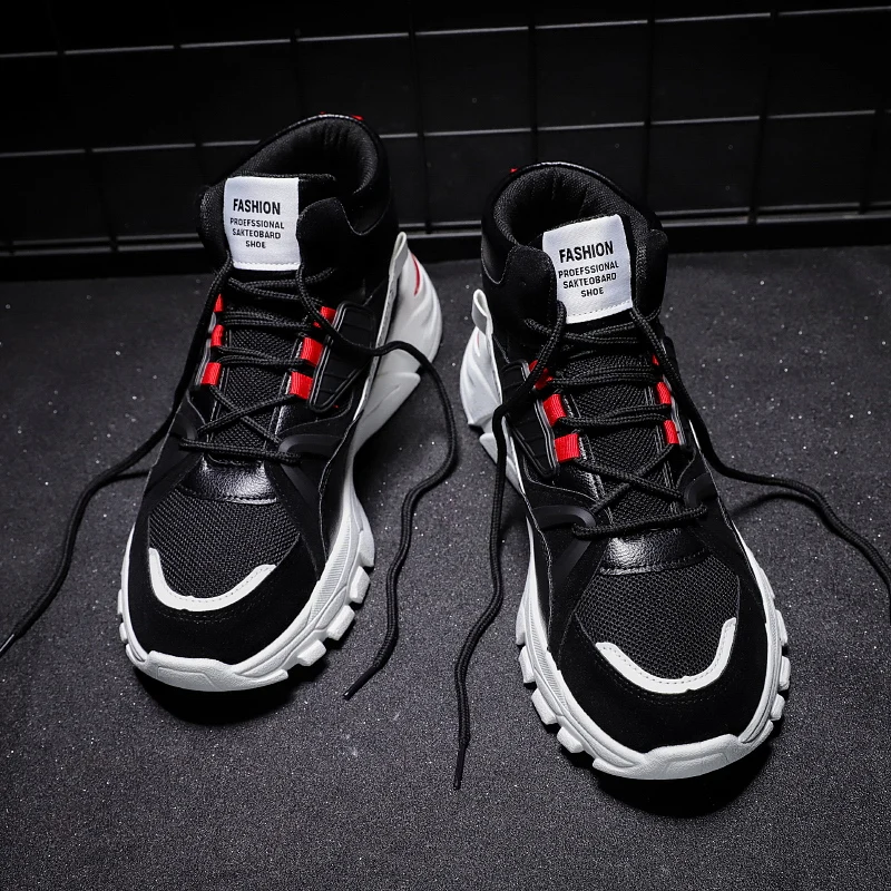 

Autumn 2019 Tenis High Quality Casual Shoes Men Fashion Trend Sneakers Breathable Mesh High top Male Krasovki Chaussure Homme