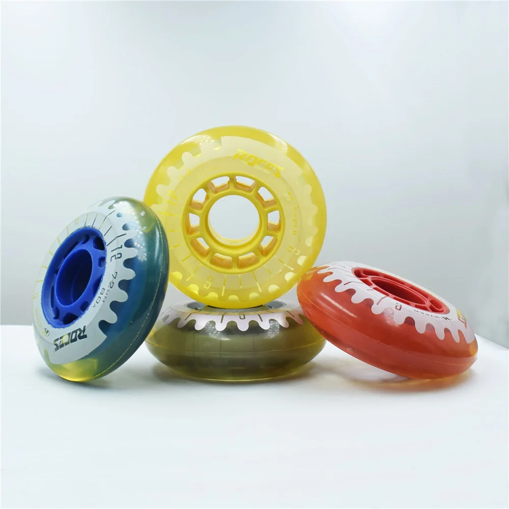 80A 82A indoor Slalom inline skates wheel for kids children Hyper +G rolle skating FSK Soft hockey wheel harmless to wood ground