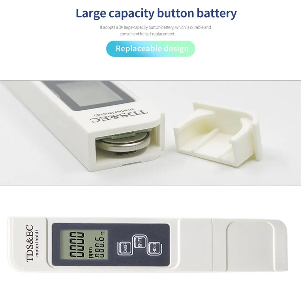 

PH Meter PH Test Pen Monitor TDS&EC Meter 3-In-1 Digital Soil Water PH Tester Soil 0.0-14.0 for Aquarium Swimming Pool Test Kit