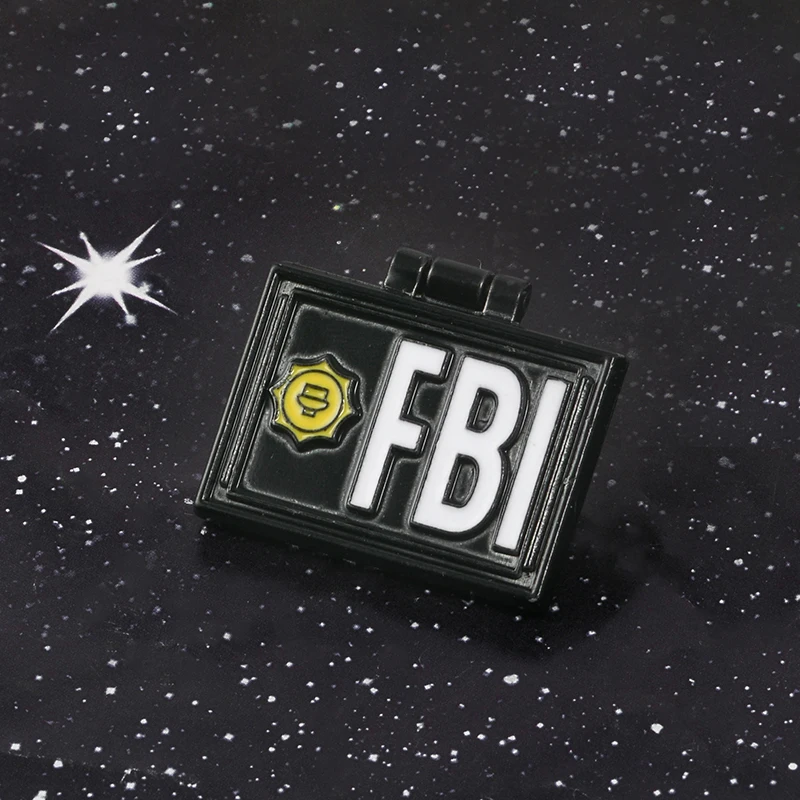 Симпсоны флип-чехол булавка FBI Fox Mulder ID Card эмалированные Броши смешной портрет Нагрудные Значки x-файлы ювелирные изделия мультфильм булавка