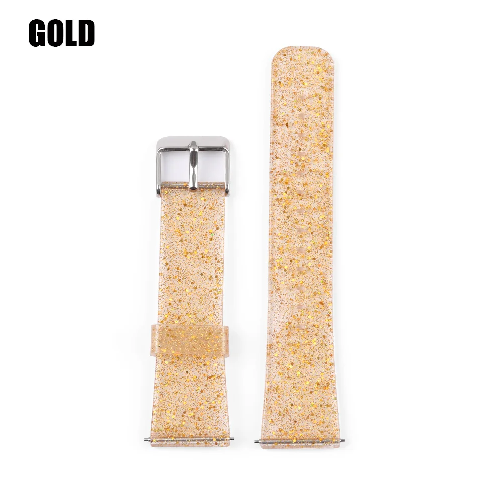 For Fitbit Versa 2 Strap 22mm Smart Watch Gold Bling Glitter Soft Wrist Band Silver Replacement Bracelet | Электроника