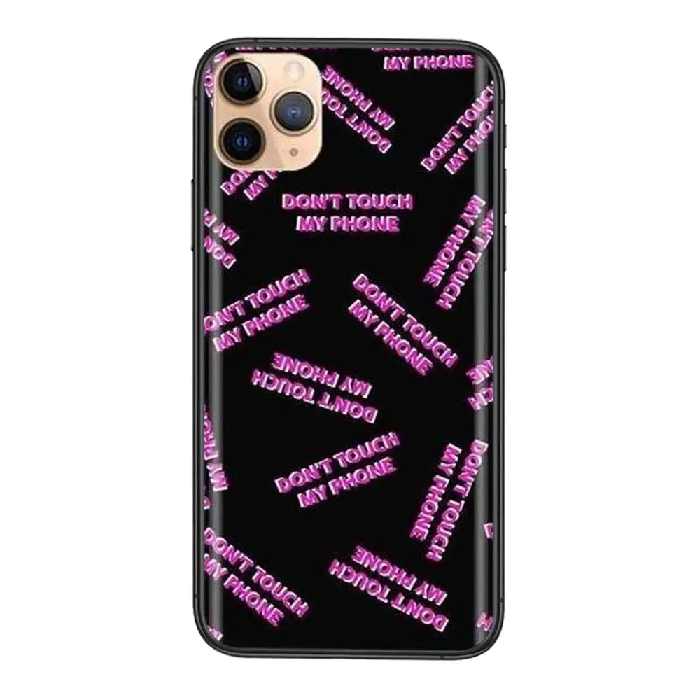 Черный силиконовый чехол с надписью Don't touch my Забавный для Xiaomi Redmi 9 8 7 K40 9A 9C Pro Plus