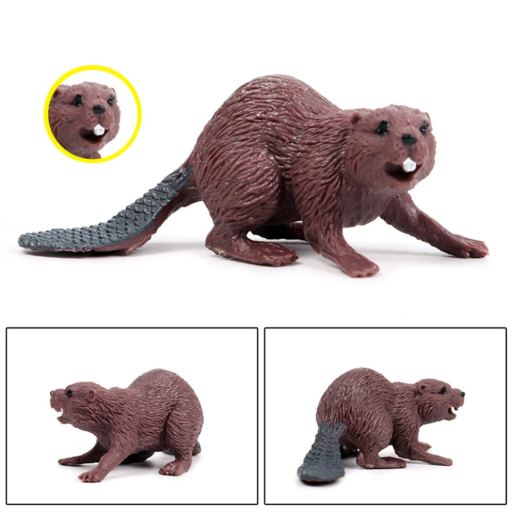 Моделирование леса диких животных модель барсука Росомаха Anteater Beaver Bear фигурка