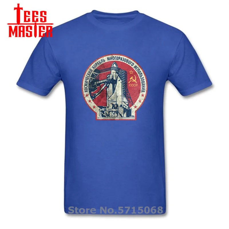 Retro CCCP Space Ship V01 T shirts Union USSR Era Men T-shirt Interkosmos Boctok Rocket Buran Shuttle Tshirt Hot Tee | Мужская одежда
