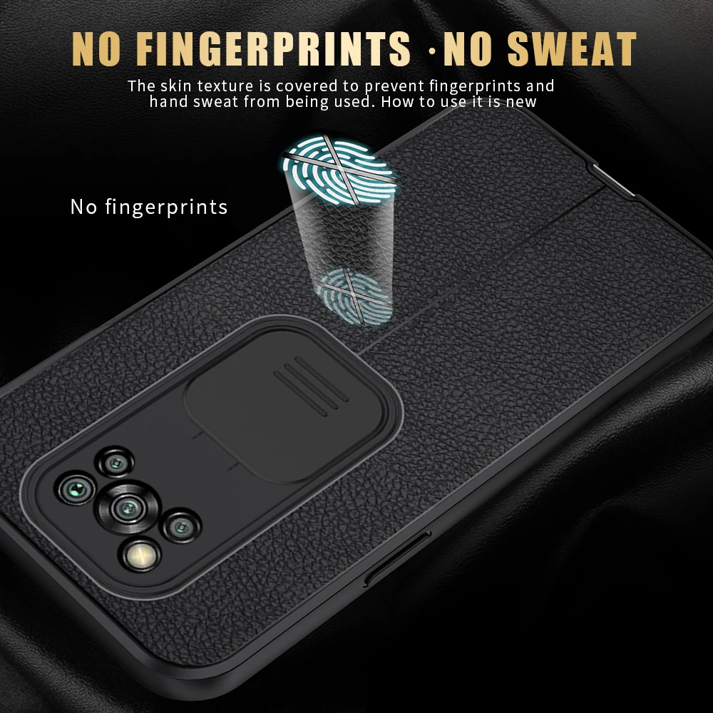 for poco x3 pro case camera lens protect phone cover for poco x3 nfc x 3 pro x3pro little lychee pattern leather silicone coque free global shipping