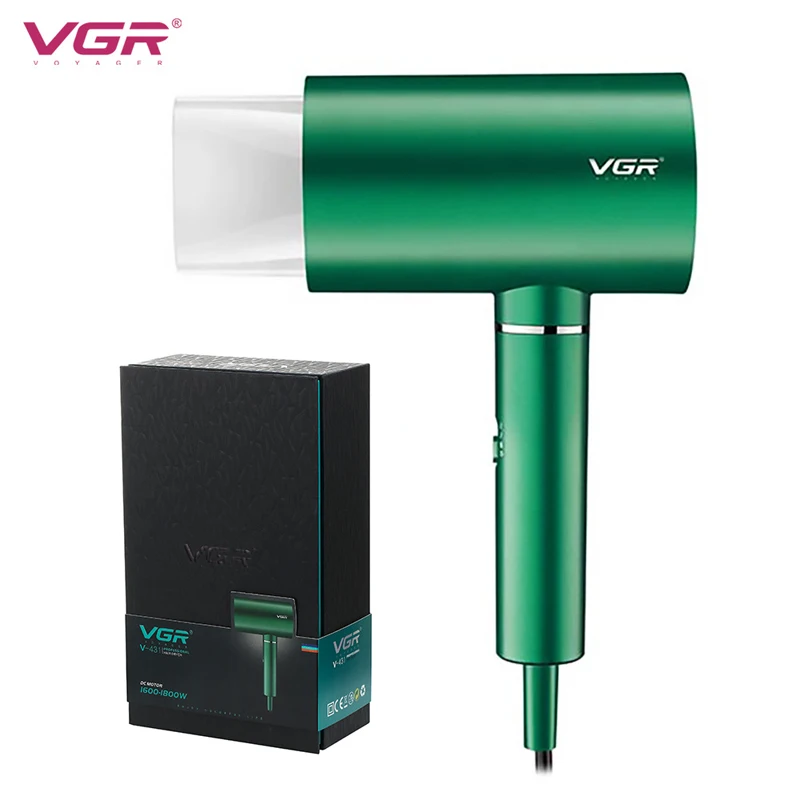 

Высокомощный фен для укладки волос VGR V431 1600-1800 Вт, уход за отрицательными ионами и постоянной температурой, портативный фен для всех