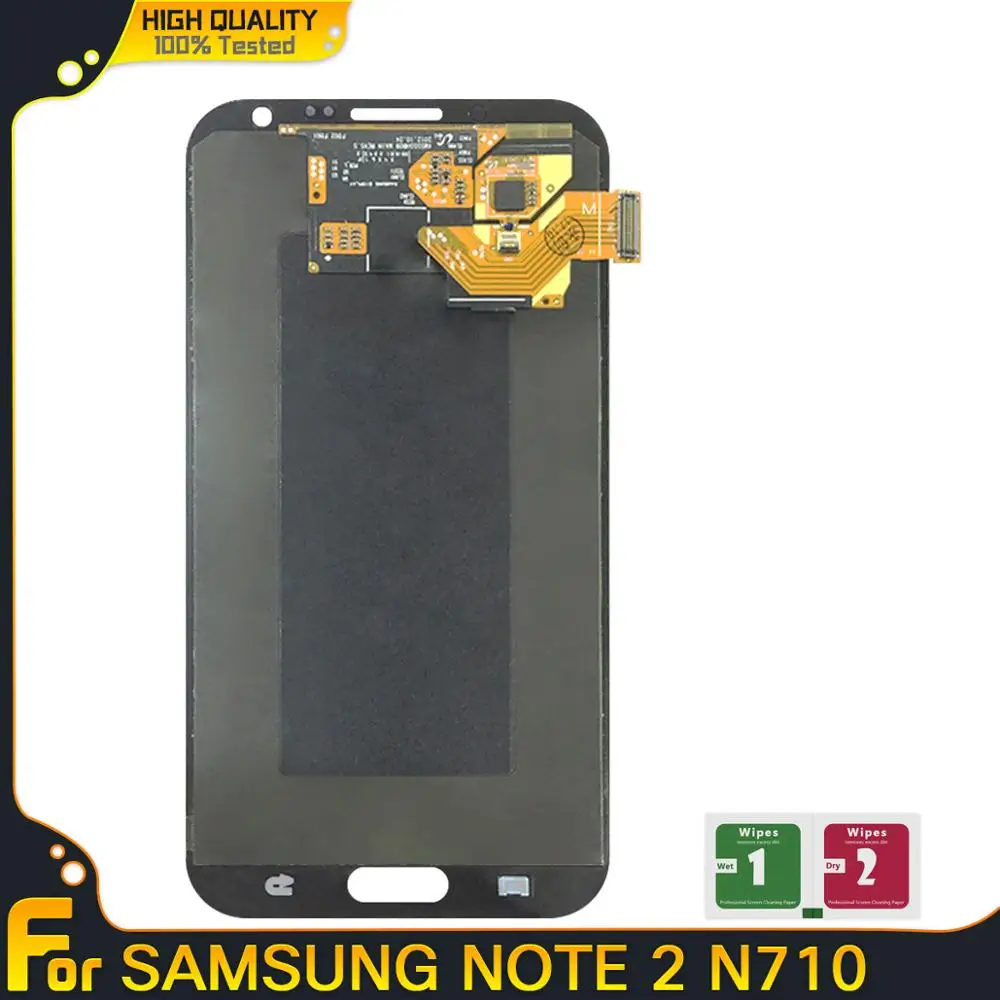 100% протестированный рабочий ЖК дисплей AMOLED для Samsung Galaxy Note 2 N7105 N7100 Note2 экран с