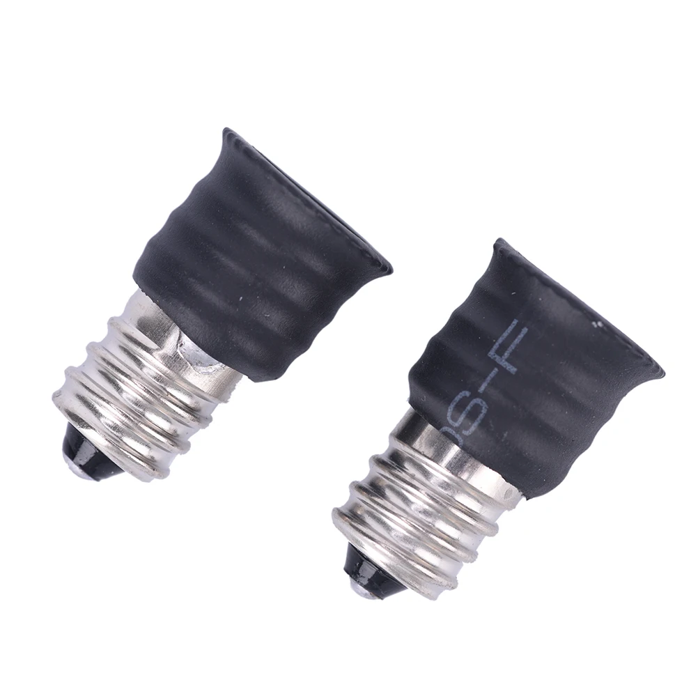 

High Quality E12-E14 Lamps Adapter 2pcs/lot Black E12 to E14 Bulb Converter LED Light Holder Lamp Adapter Socket Changer