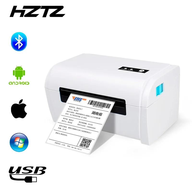 Термопринтер для этикеток HTZT, 110 мм, 9200 дюйма, 4x6, bluetooth, принтер для этикеток