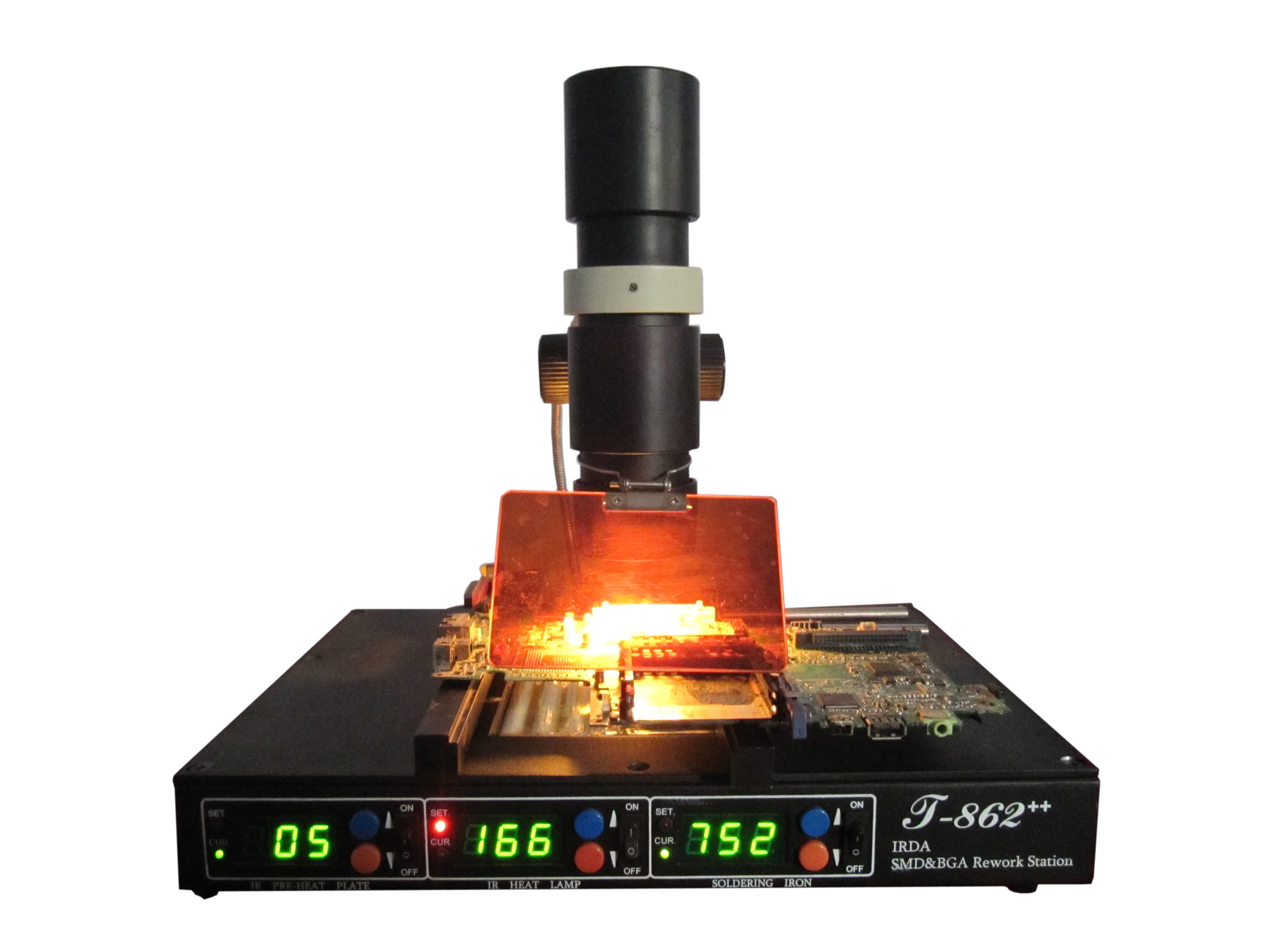 smd t862 infrared 3 in 1 pcb bga rework station for mobile phone laptop components desoldering free global shipping