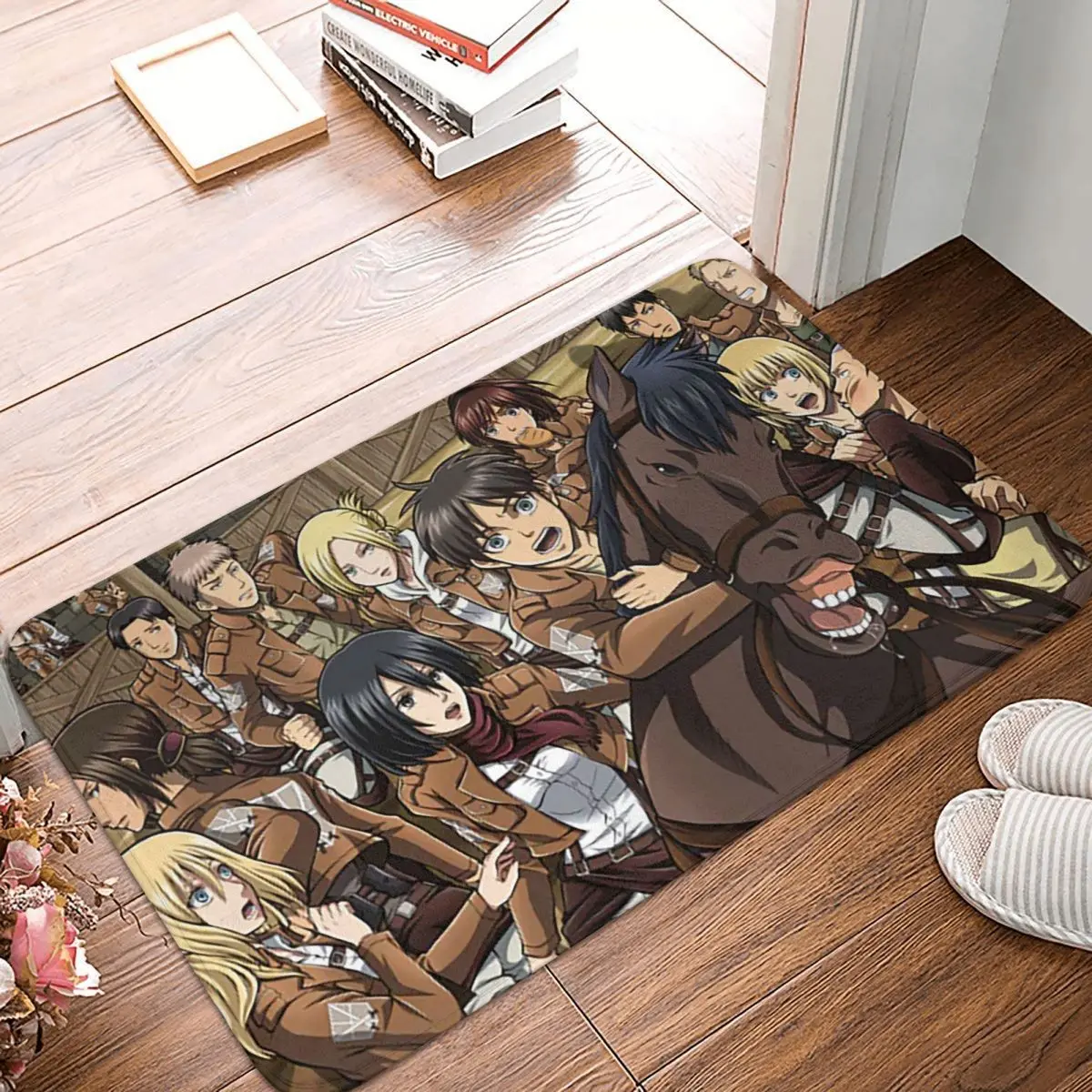 Anime Attack On Titan Doormat Bathroom Printed Soft Living Room Balcony Carpet Cartoon Anti-slip Floor Rug Door Mat Bath Mat