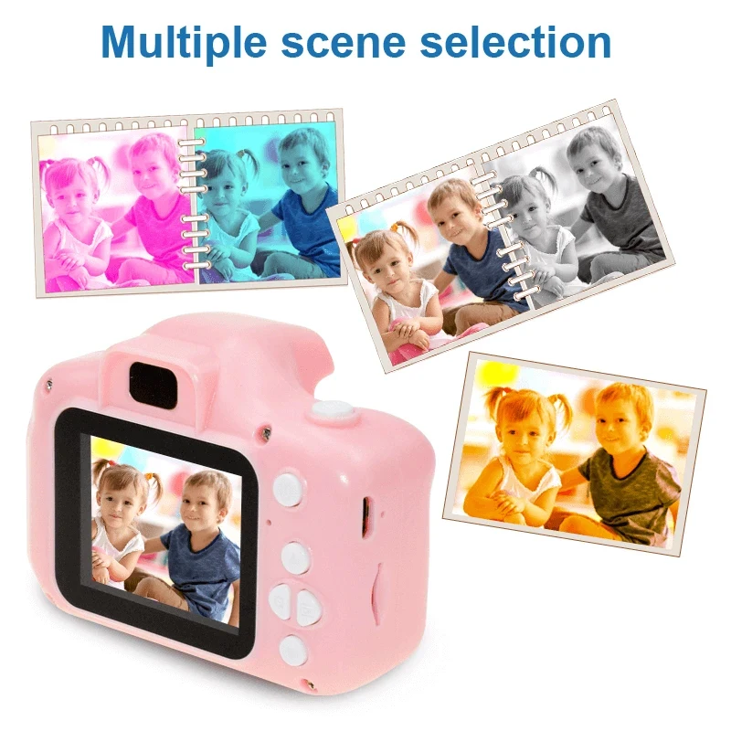 

2022.Children Digital Camera HD Photo Video Multi-function Camera Educational Toys Support Multi-languages Memory Card DJA88