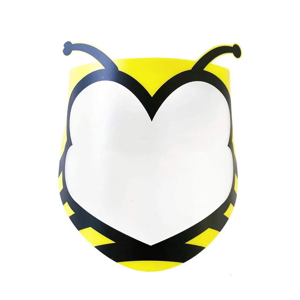 5pcs Children's Waterproof Bee Print Transparents Clear Mask Kids Face Cover Kawaii School Whole Shield Pvc Washable#M5 | Аксессуары