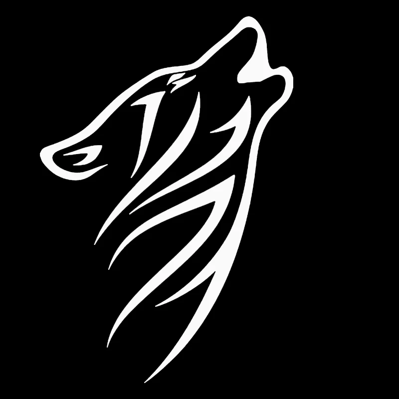 EmpireYing, 8 цветов, животные, волки, племенной автомобиль, наклейка, абстрактная, китайская, Классическая, бумажная резка, искусство, стиль, Виниловая наклейка, подарки - Название цвета: Серебристый