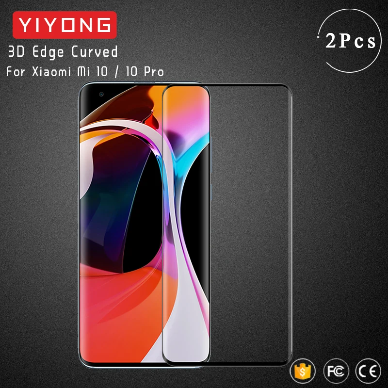 Изогнутое закаленное 3d стекло YIYONG для Xiaomi Mi 10 11 11i 10T Pro Mi10T Mi10 Mi11 Ultra Note Note10