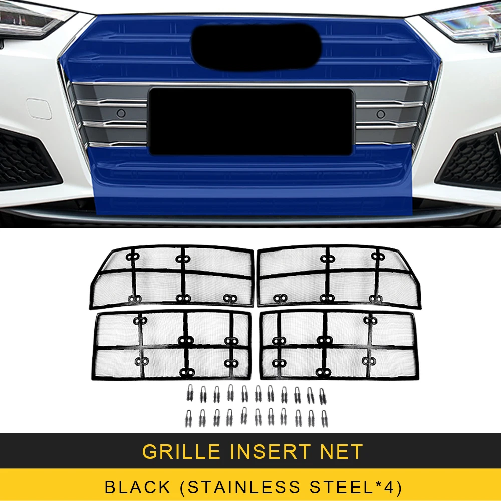 

CarManGo Car Accessories Stainless Front Grille Insert Net Anti-insect Dust Garbage Proof Inner Net for Audi A4 B9 2017-2020