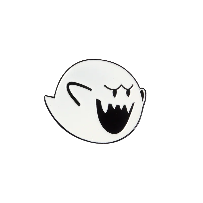 Мультяшная эмалированная булавка Boo White Fat Ghost Elfin Хэллоуин Шар лацкан броши значки