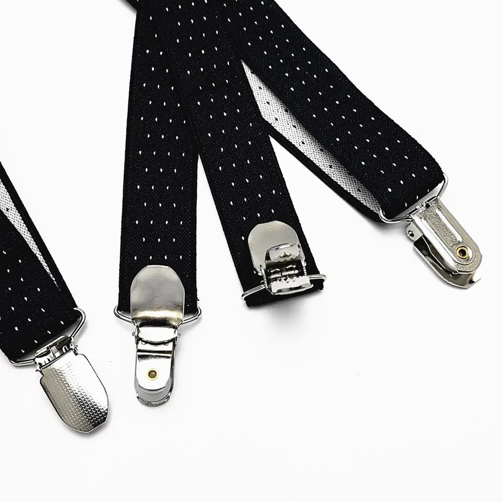 Подтяжки жаккардовые в горошек для мужчин и женщин эластичные регулируемые