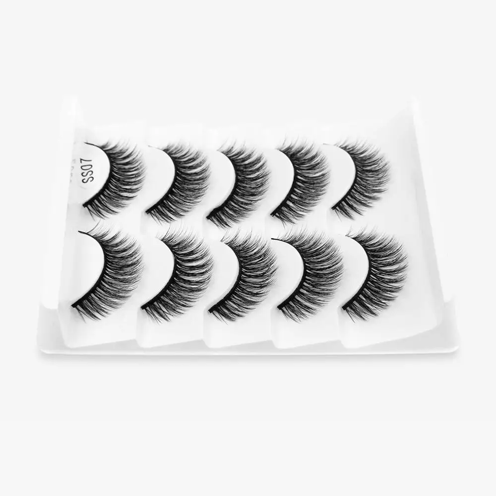 Ресницы 3D норковые накладные натуральные короткие пушистые и эффектные ручная