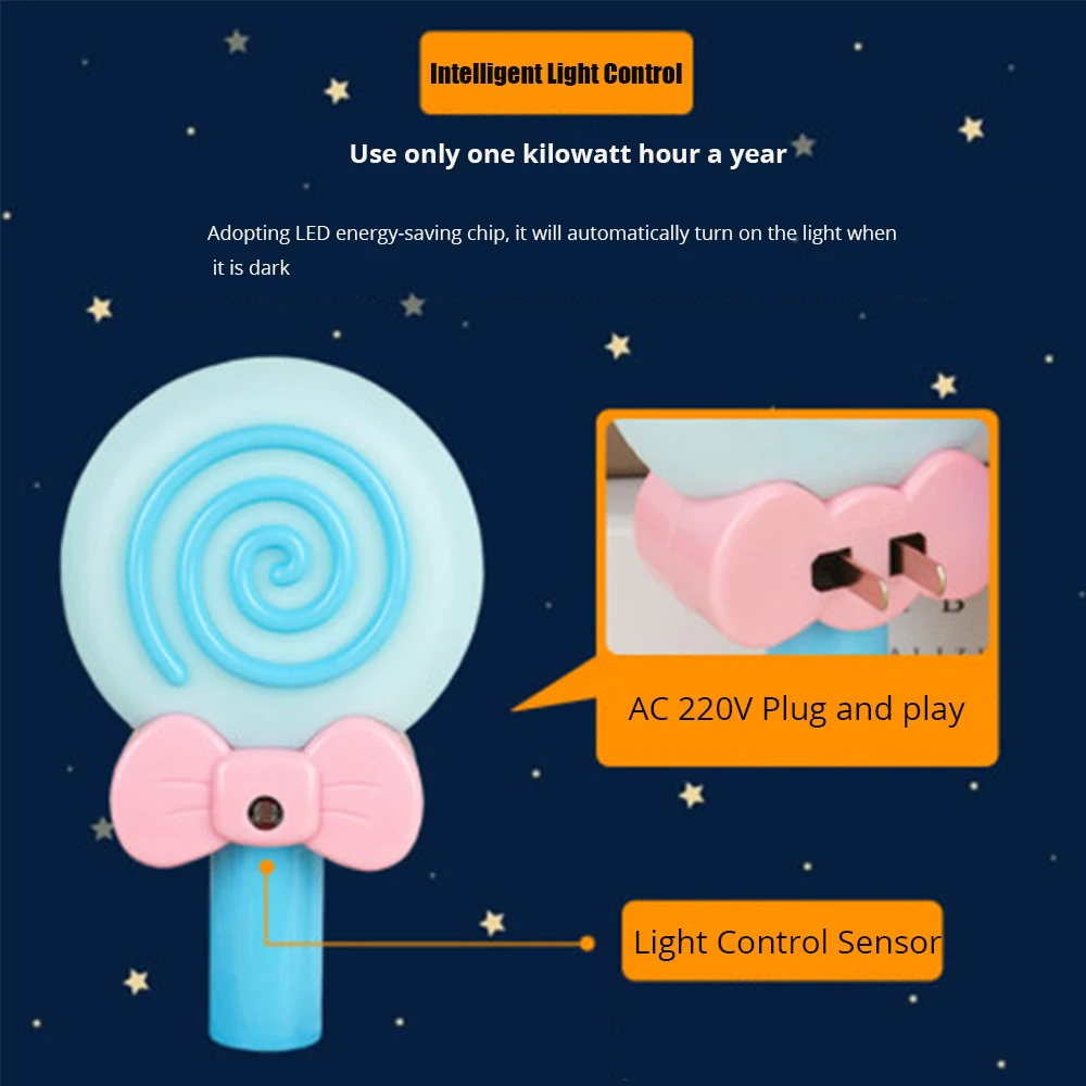 Интеллектуальный индукционный светодиодный ночник энергосберегающий