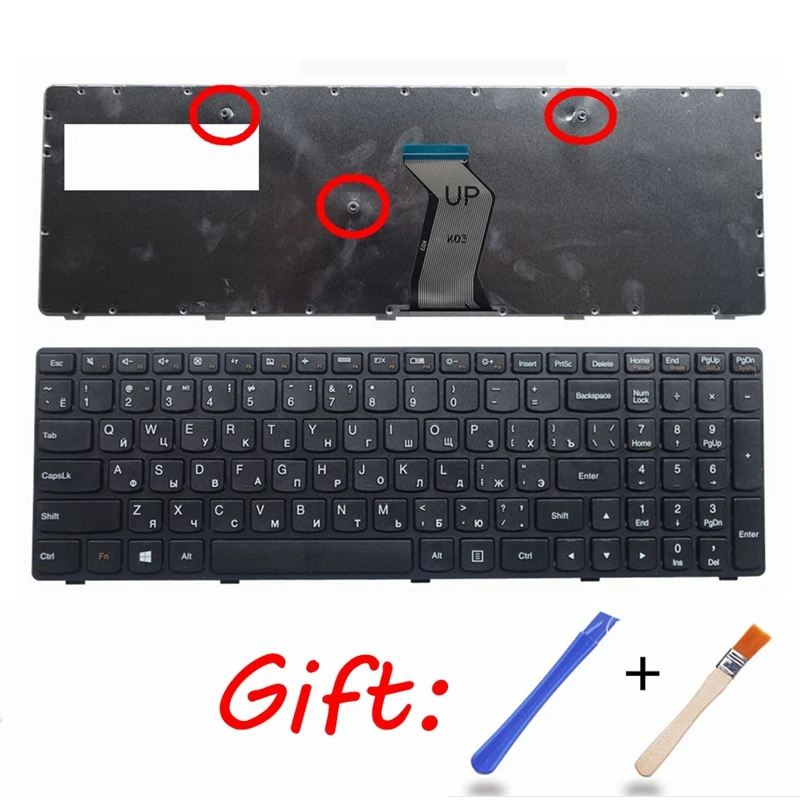 Клавиатура Ru для LENOVO черная клавиатура PK130Y0305 V117020GS1 25210891 G500 RU 25210932 V117020GS1|ru