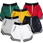 Баскетбольные спортивные шорты, черные, красные, желтые, зеленые, не скатываются, дышащие быстросохнущие, свободные, для фитнеса, баскетбольные шорты