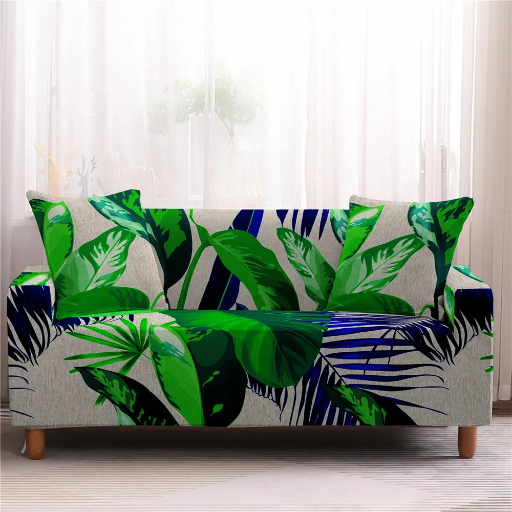 Чехол для 1/2/3/4 местного дивана с тропическими листьями|Чехлы диванов| |
