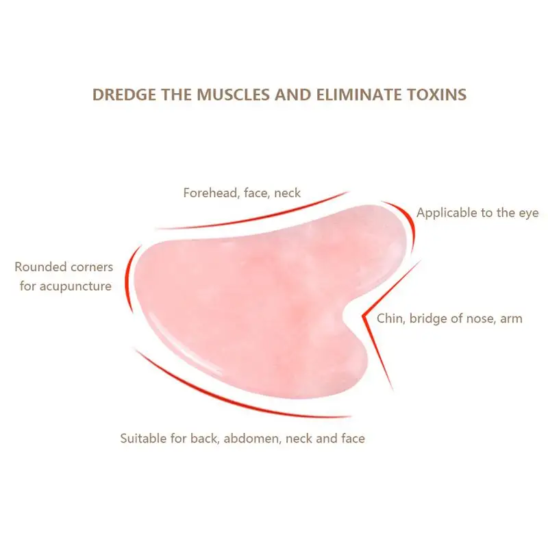 

Natural Jade Stone Gua Sha Rose Quartz Scraper Board Face Lift Wrinkle Skin Care Body Relax Massage Facial Gouache Scraper Tool