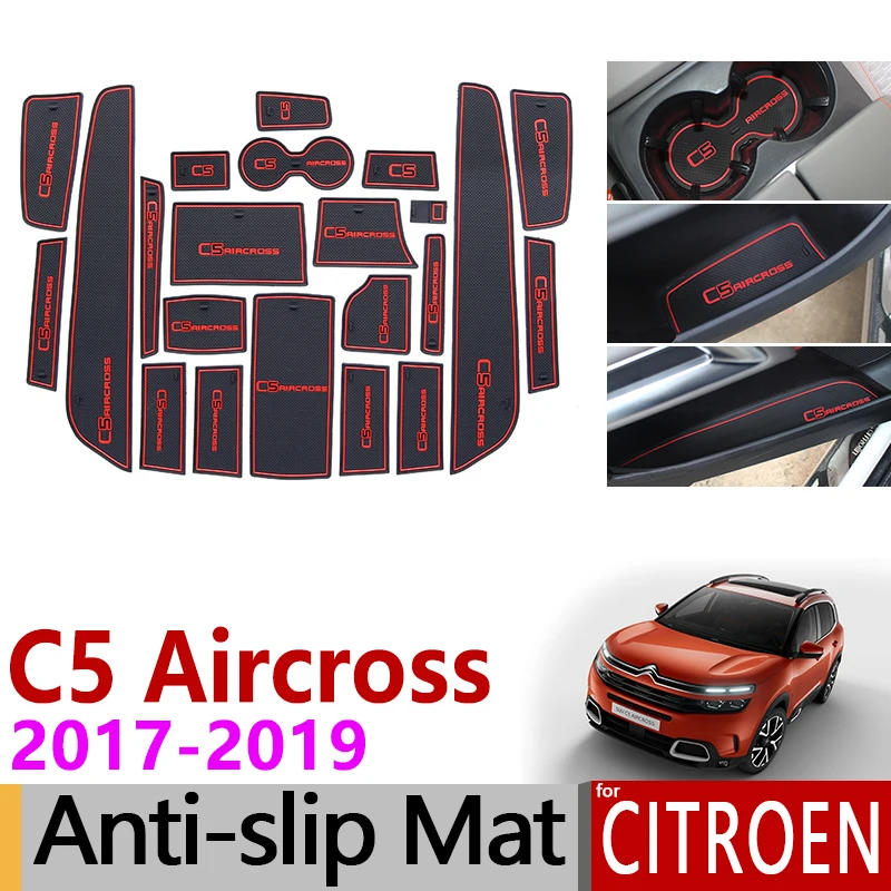 Анти скольжения ворота Слот коврик резиновая подставка под кружку для Citroen C5 Aircross