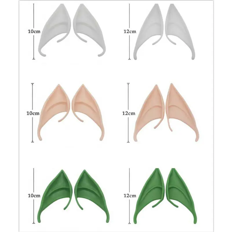 1 pair Halloween Latex Elf Ears Fairy Pixie Cosplay Hook On Fancy Dress Accessory Party Masks | Дом и сад