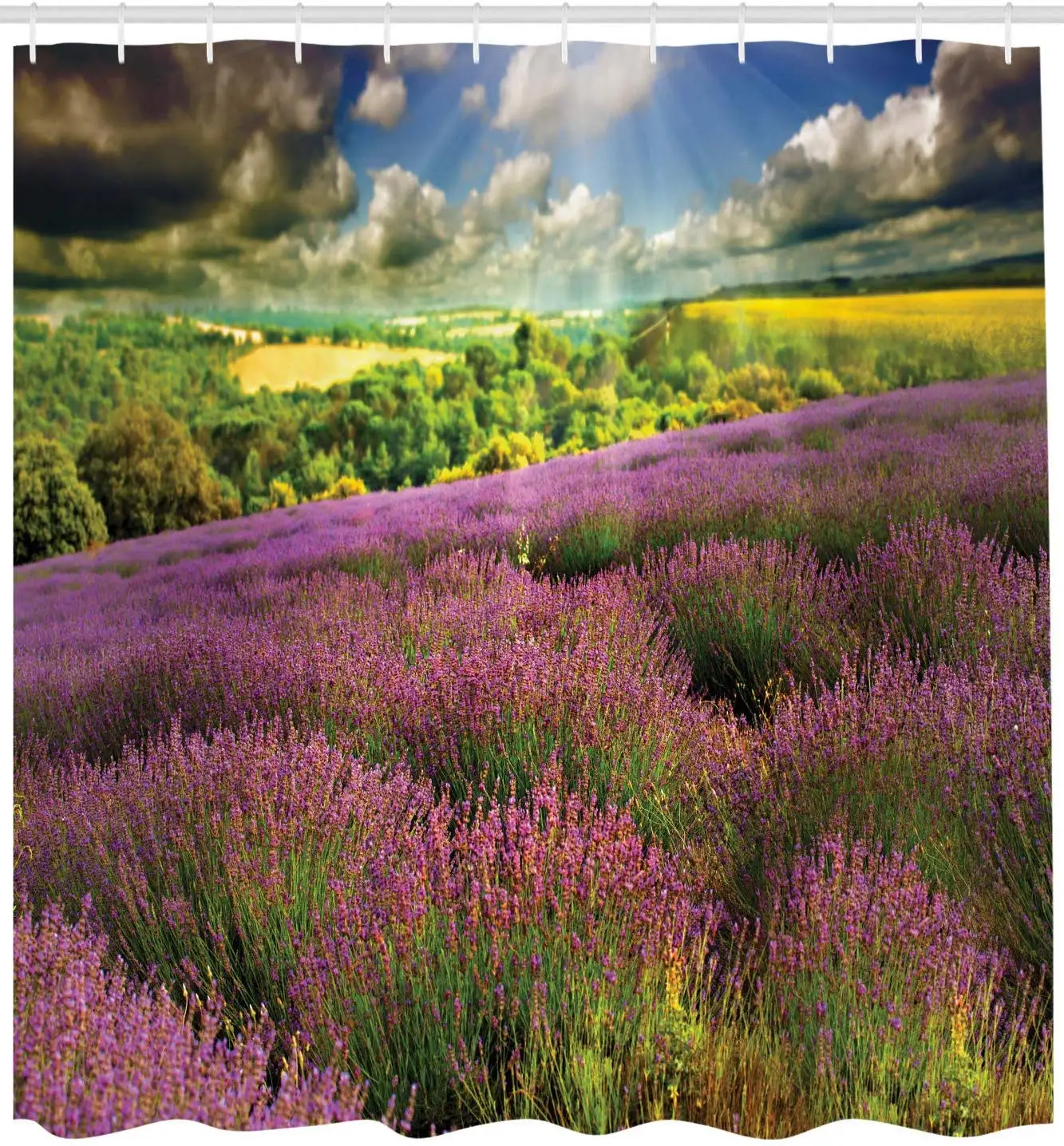 Французский кантри занавески для душа природа тематические красивые наружные