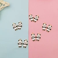 10pcsbag mini panda enamel metal charms pendants oil drop animal floating diy earring bracelet jewelry accessories making fx301
