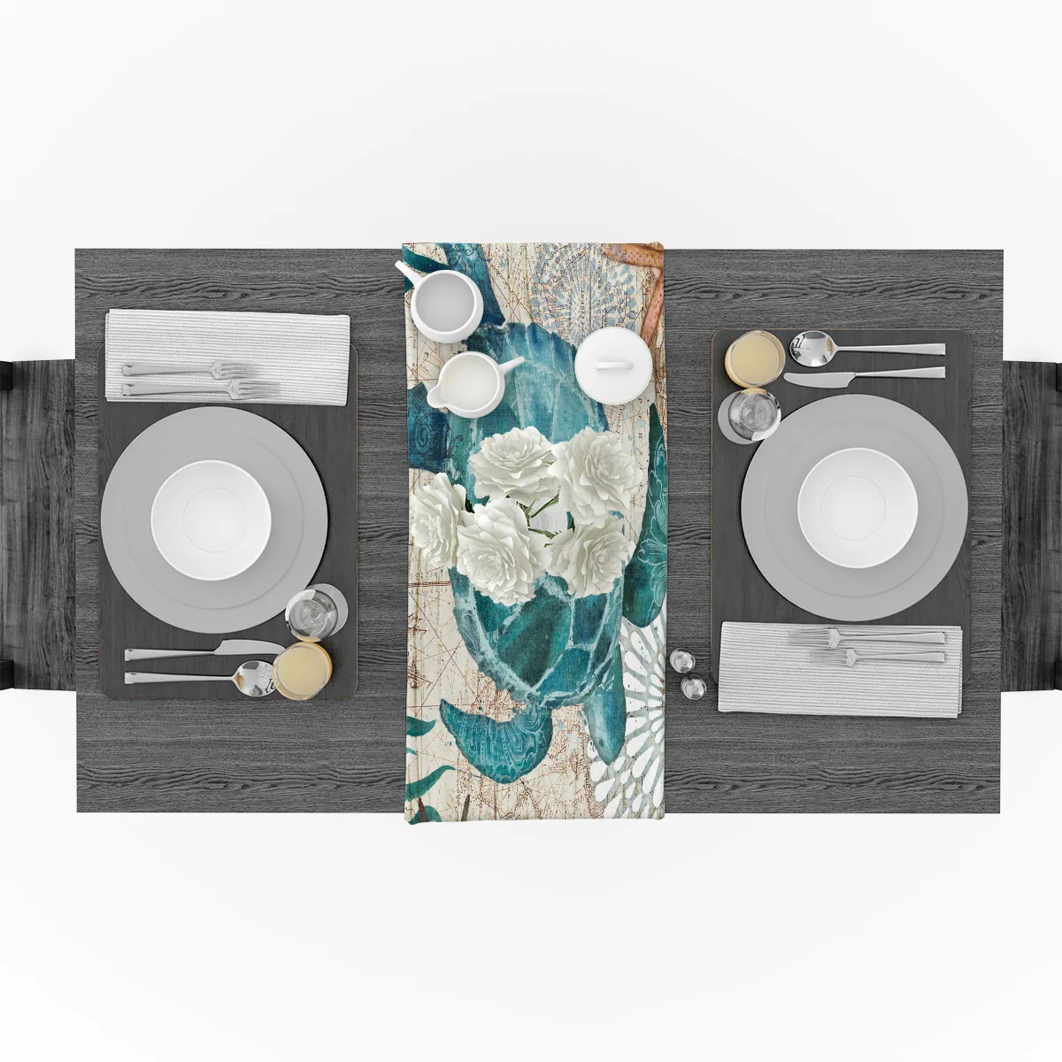 Подводная морская черепаха жизнь настольная дорожка скатерти украшение