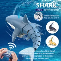 Детская электрическая перезаряжаемая Акула 2,4G с дистанционным управлением, детская подводная высокая имитация акулы, радиоуправляемые иг...