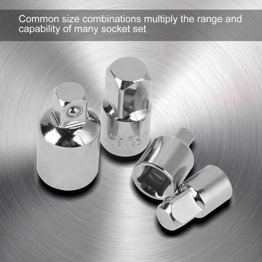 4Pcs 1/2 3/8 1/4 inch Chrome Vanadium Steel Ratchet Wrench Socket Adapter Converter Drive Reducer Head | Инструменты