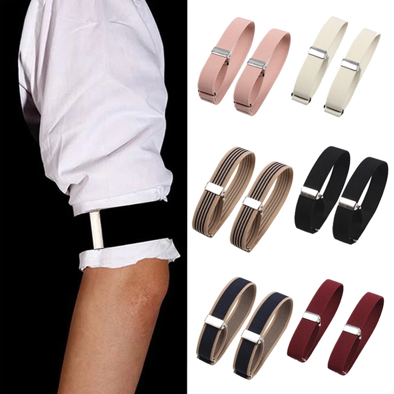 

1 Pair Elastic Armband Shirt Sleeve Holder Women Men fashion Adjustable Arm Cuffs Bands for Party Wedding Clothing Accessories