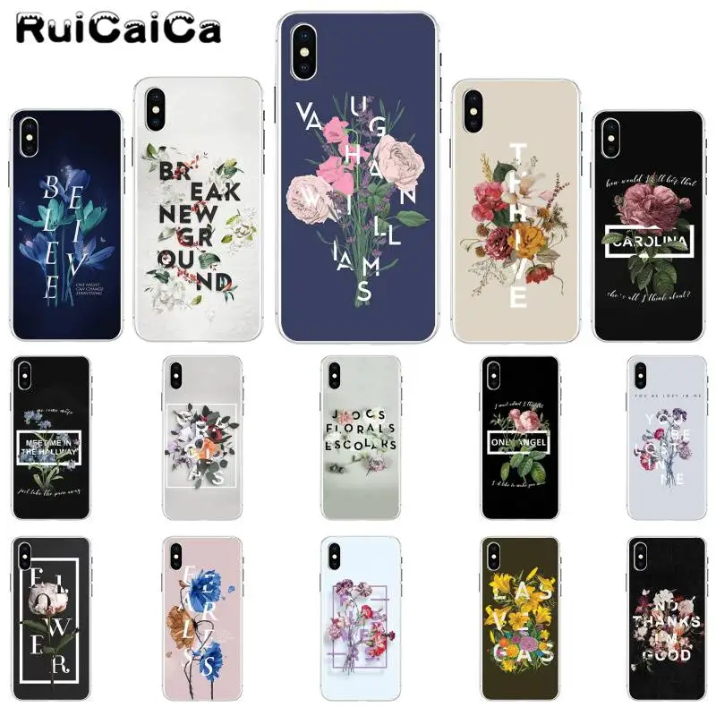 RuiCaiCa элегантный цветочный стих из Библейского искусства чехол для телефона iPhone 11