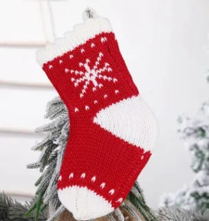 

Knitted Christmas Stocking Christmas Winter Style Merry Socks Christmas Gift Bag Christmas Decoration Hanging Christmas Tree