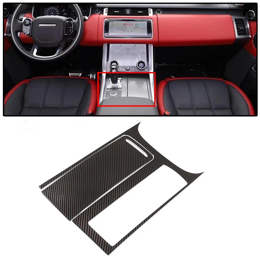 

Carbon Fiber Front Dashboard CD Control Panel Frame Cover Interior Protector Fit for Land Rover Range Rover Sport 2018 2019 2020