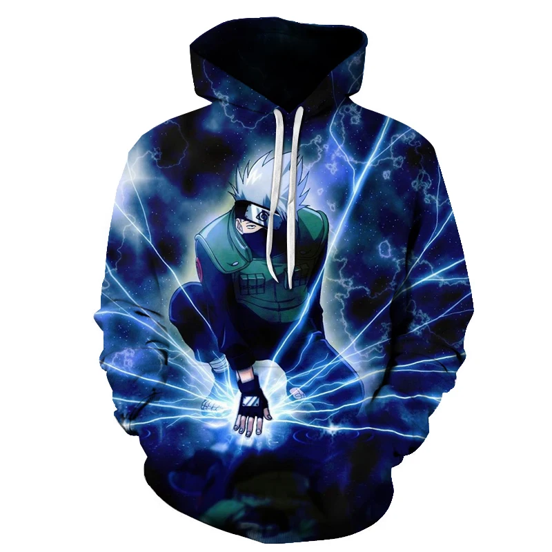 

2021 new 3D printed hoodie autumn and winter Harajuku men's hoodie, Japanese anime theme, large size warm type,