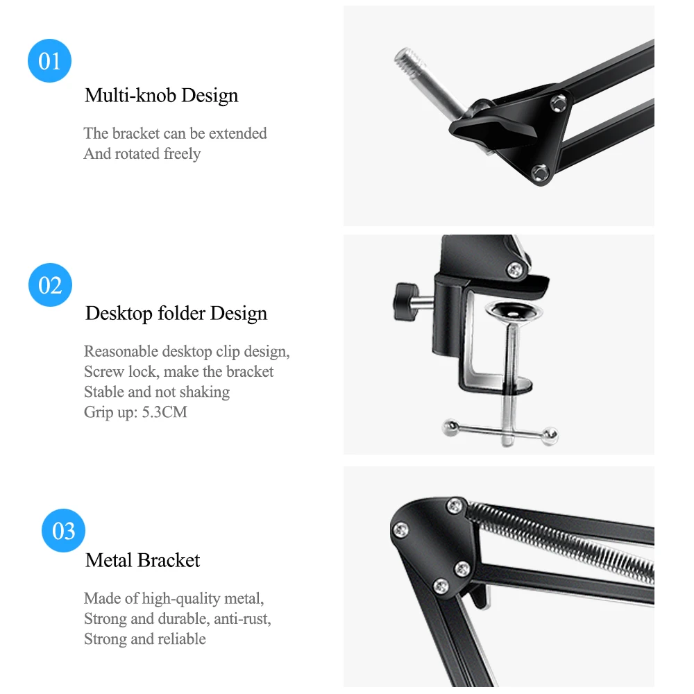 Bm800 микрофонная ножничная Подвесная подставка для микрофона зажим держатель и