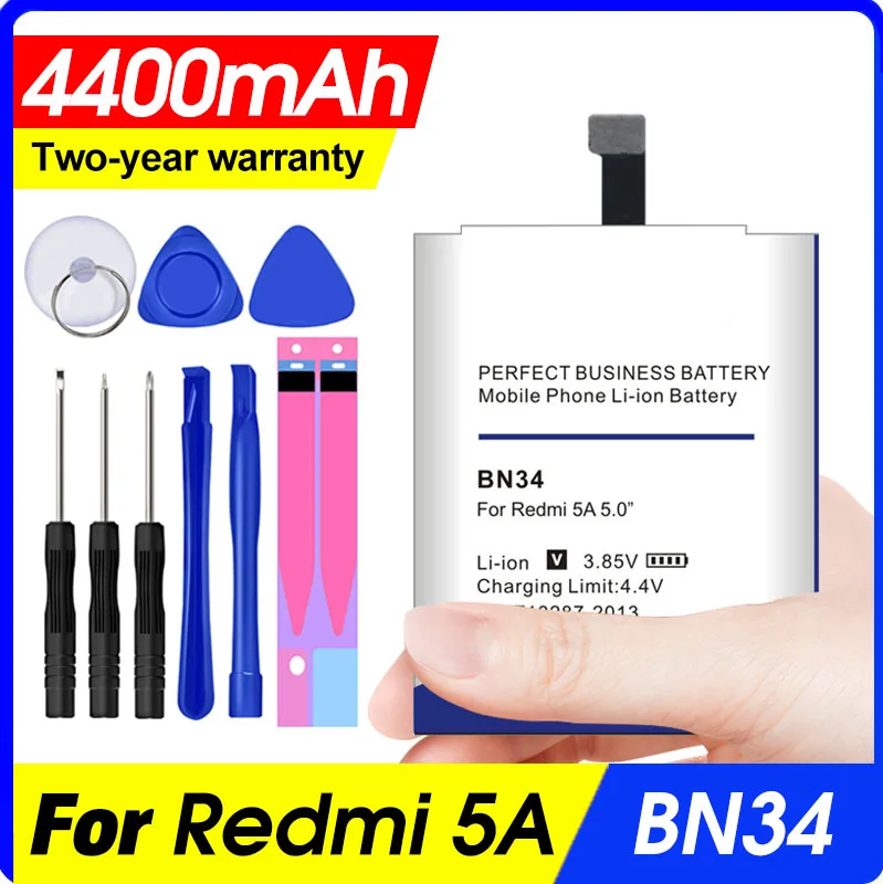 Сменный аккумулятор BN34 для Xiaomi Redmi 5A батареи телефона большой