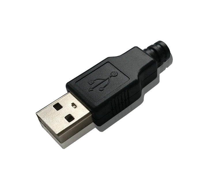 

IMC Горячая новинка 10 шт. тип А штекер USB 4 контакта разъем с черной пластиковой крышкой для mp3/mp4/Φ/PC