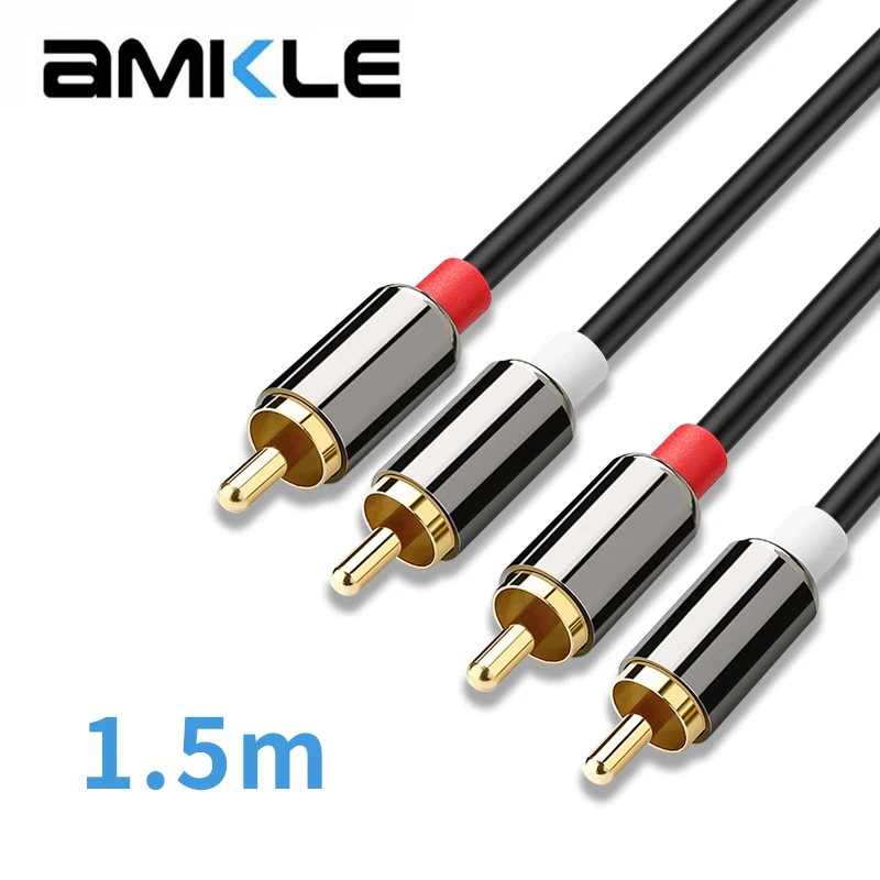 Аудио-разветвитель со штекером на штекер 2 RCA 2RCA Звуковой адаптер для усилителя