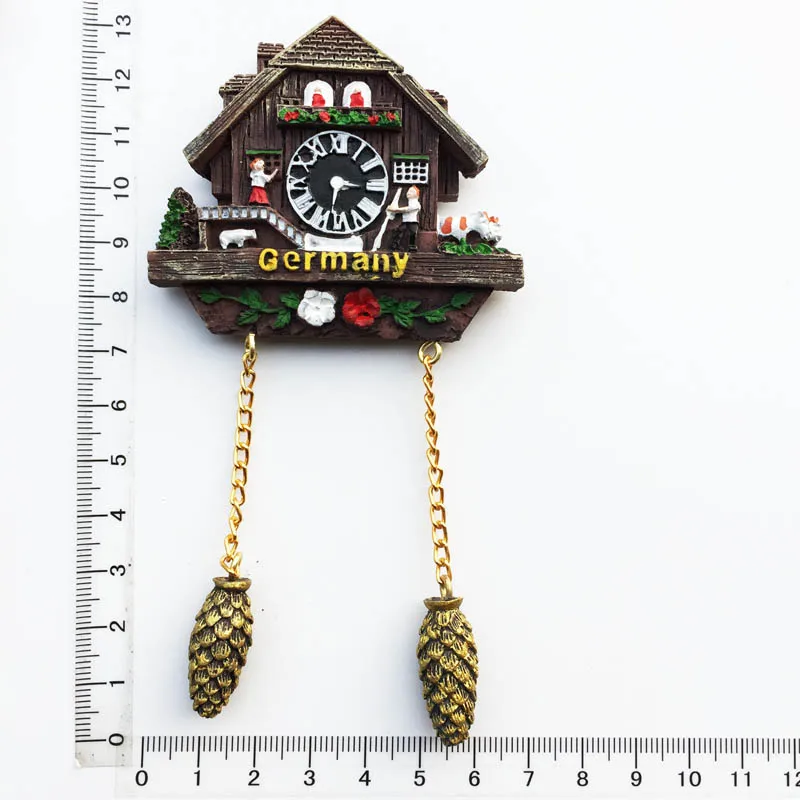 Часы магнит на холодильник сувенир Германия дети любят туристический украшение