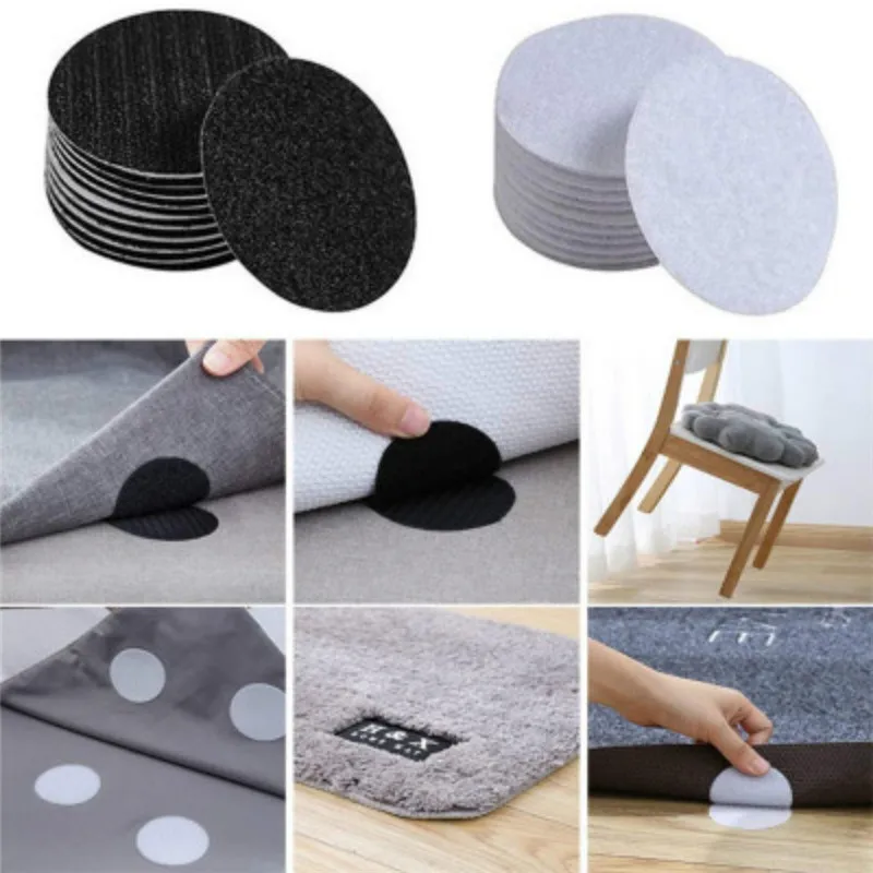 

5-30Pairs/lot 60mm Strong Self Adhesive Fastener Dots Stickers Velcros Adhesive Tape for Bed Sheet Sofa Mat Carpet Anti Slip Mat