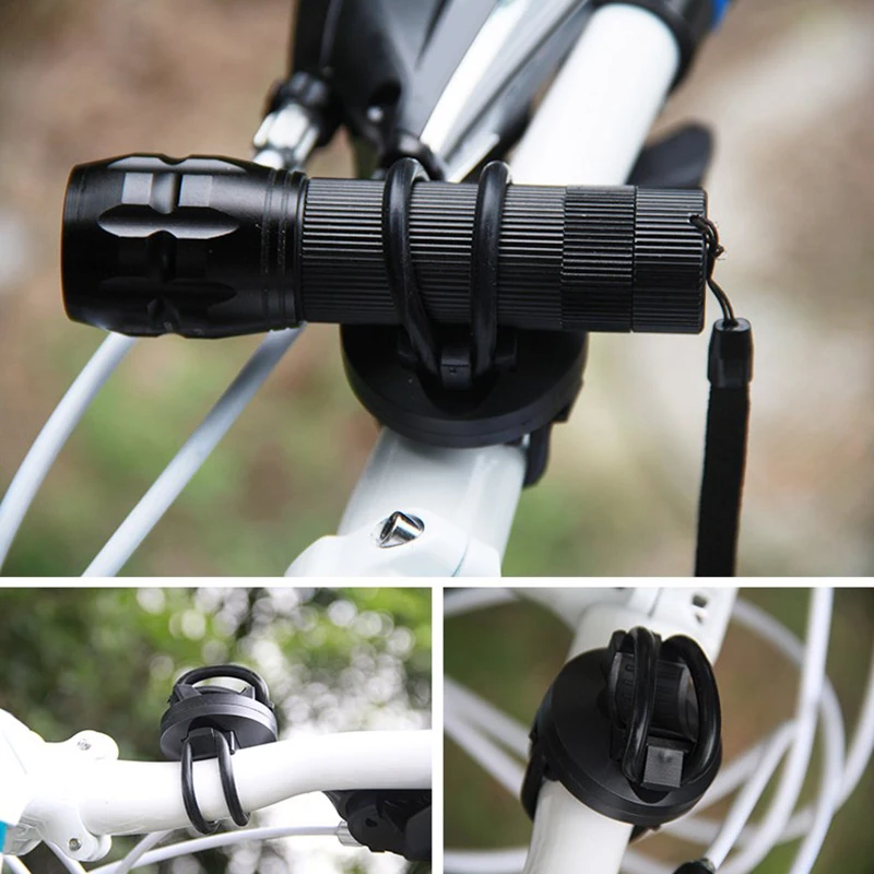 

Mountain Bike Flashlight Bracket Handlebar Clips Holder Stable Grip Adjustable