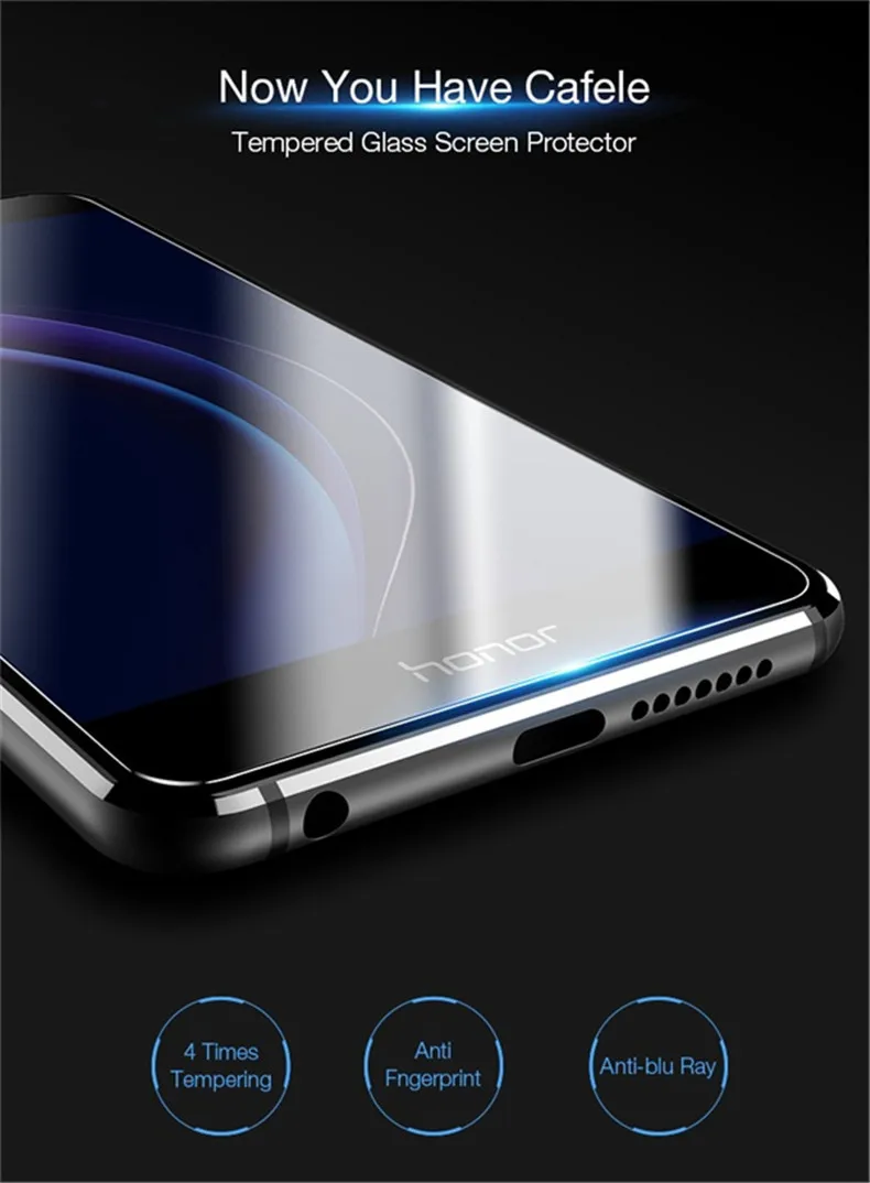 CAFELE Экран протектор для huawei Honor 8 2.5D закаленное Стекло Высокая Ясно ультра тонкий Анти Shatter Защитная пленка для Honor 8