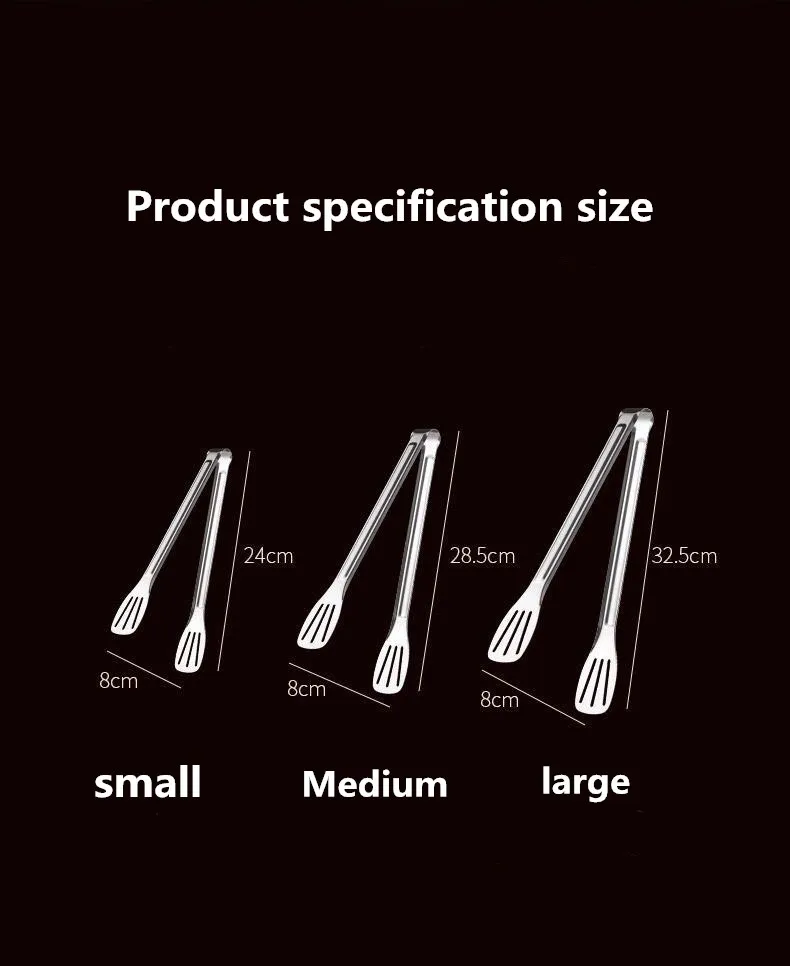 

Stainless Steel Food Tongs Kitchen Utensils Buffet Cooking Tool Anti Heat Bread Clip Pastry Clamp Utensil Tongs